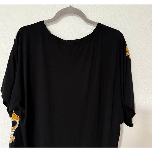 Chico's Women's Woven Status Short Sleeve Tee Size 3 - Picture 10 of 10